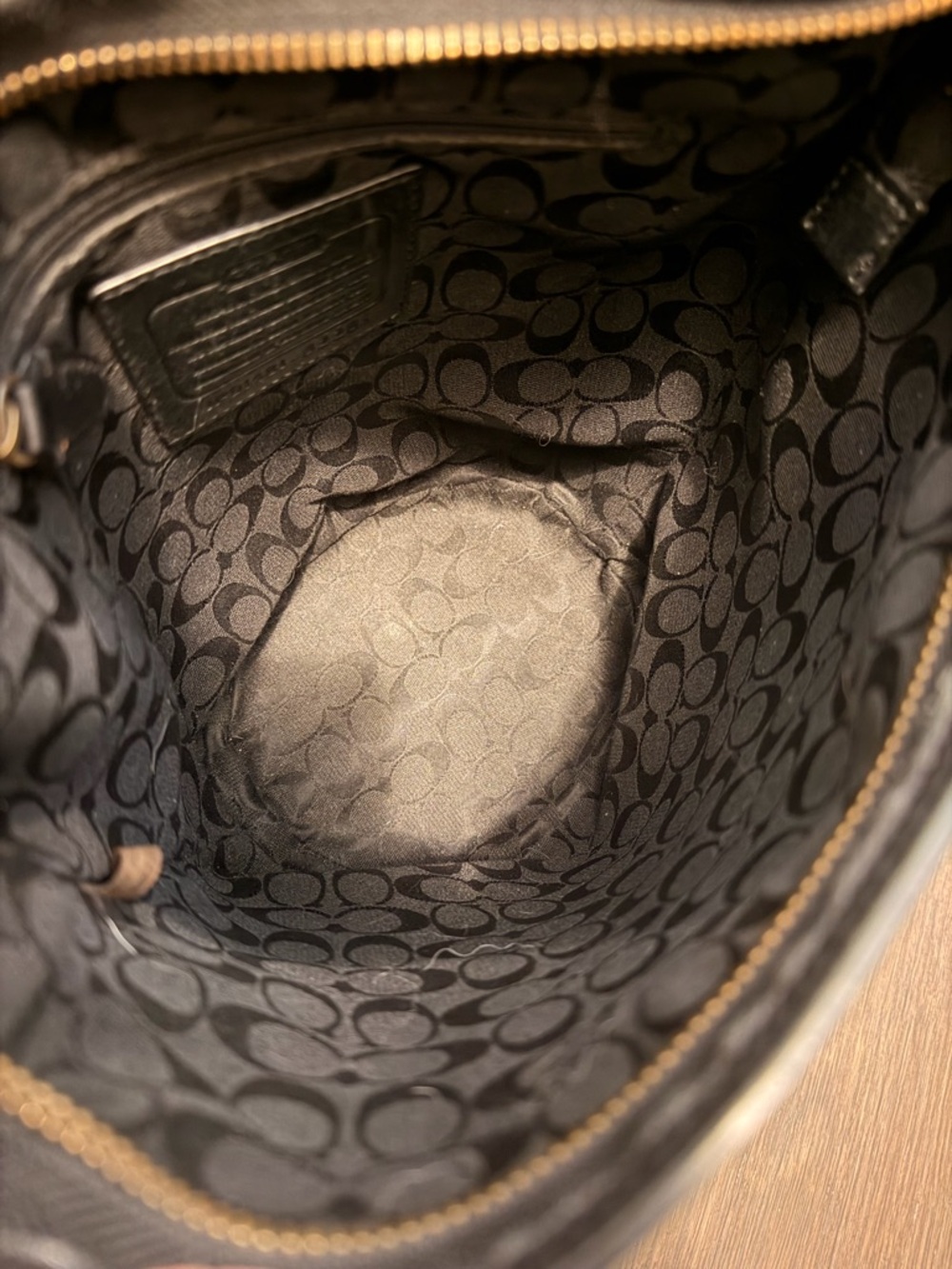 Vintage Coach Black Leather Bucket Bag - Picture 6 of 12